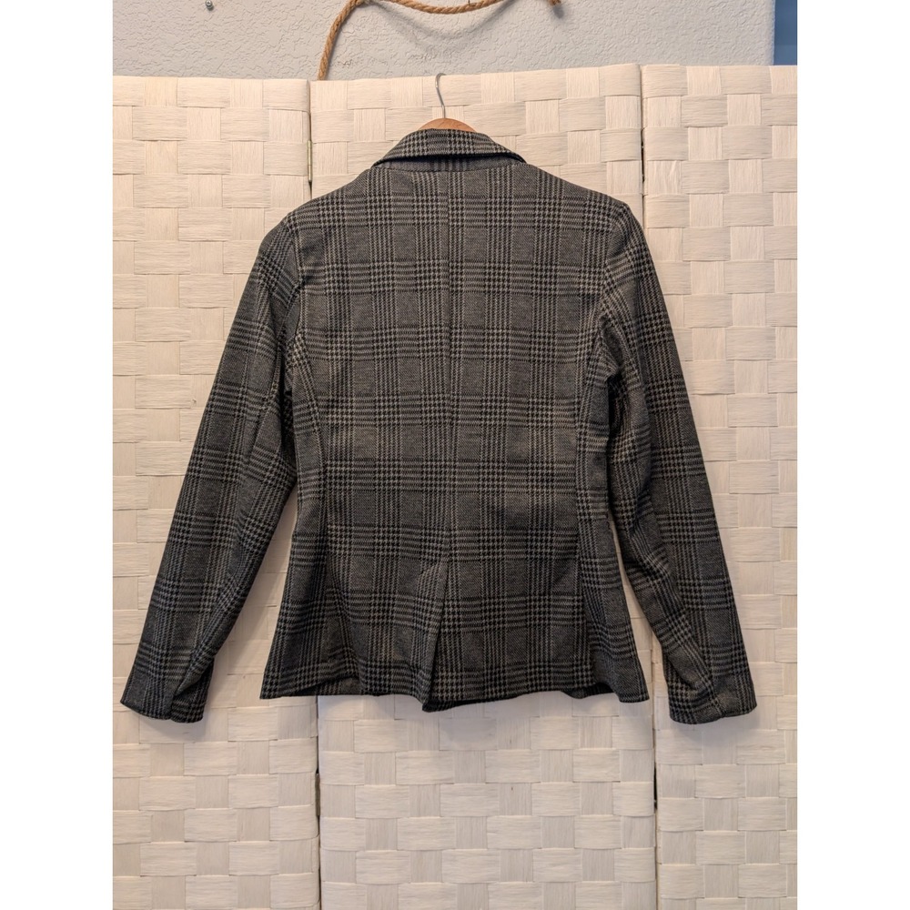 Love Tree‎ Blazer Houndstooth Plaid Jacket Women Office Academic Old Money Sz S - Picture 8 of 14